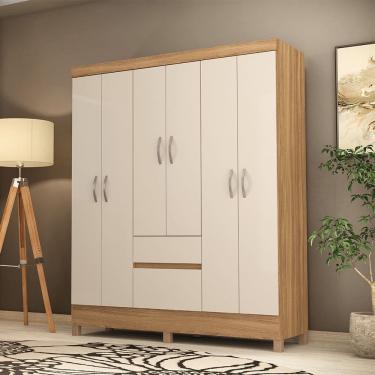 Imagem de Guarda Roupa Roupeiro Flash II Amêndola Touch Off White Demóbile