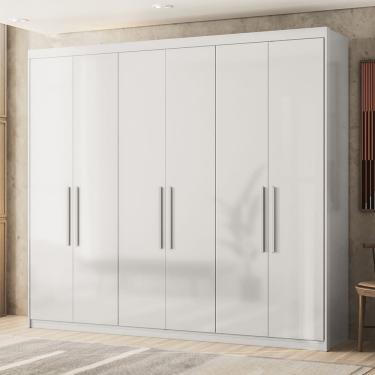 Imagem de Guarda Roupa Roupeiro Casal 06 Portas Venice Branco Demóbile