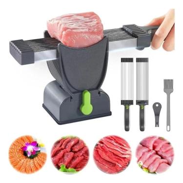Imagem de Fatiador De Carne, Cortador Manual De Carne Fresca Com 18 laminas