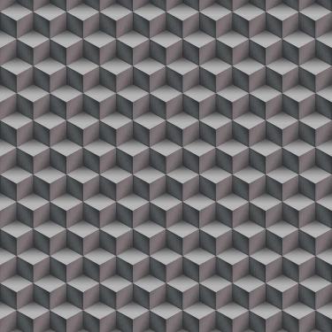 Imagem de Papel De Parede Fiesta Modern Cubos 3d Cinza Escuro 543274 Fiesta Modern 543274