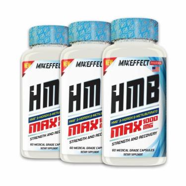 Imagem de Kit 3un HMB Max 1000mg MAXEFFECT Pharma – 60 Tabletes cada – Suplemento Alimentar-Unissex