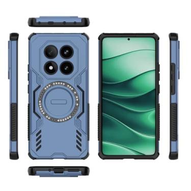 Imagem de Capa compatível com Xiaomi Redmi Note 14 Pro 5G, compatível com Xiaomi Poco X7 5G 24095PCADG 24095PCADI dissipação legal anti-queda capas de celular azul