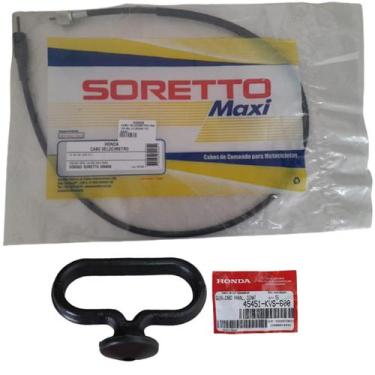 Imagem de Cabo Velocímetro, Guia Cabo Fan 125 2009 Até 2013 Kit - SORETTO MAXI