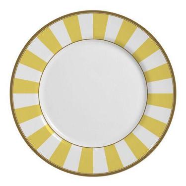 Imagem de Conjunto com 6 Pratos Raso Stripe Amarelo Ø29cm - Alleanza Cerâmica