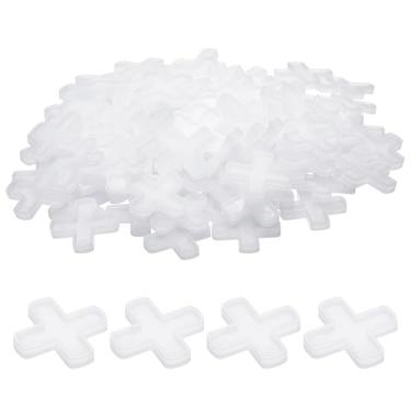 Imagem de HARFINGTON 100 peças espaçadores de azulejo 8 mm plástico rígido cruz azulejos nivelador espaçador instalação clipes de espaçamento de cerâmica para chão de parede