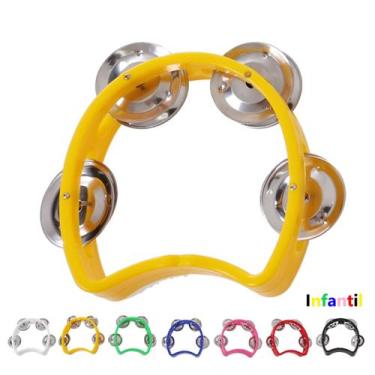 Imagem de Pandeiro Meia Lua Infantil Cores Sortidas Spanking - ZELLMER, Amarelo,