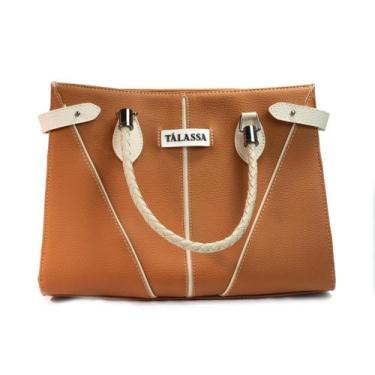 Imagem de Bolsa Feminina Grande com Divisórias Tote Talassa Tressê Transversal M