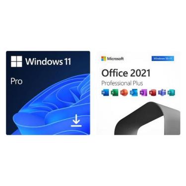 Imagem de Windows 11 Pro + Office 2021 Professional Plus Licença Vitalícia 32/64