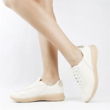 Imagem de Tênis Flat Couro - USAFLEX, Marfim, 36