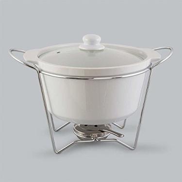 Imagem de Rechaud Refratário Sopeira Redonda Bon Gourmet de Porcelana - 30383