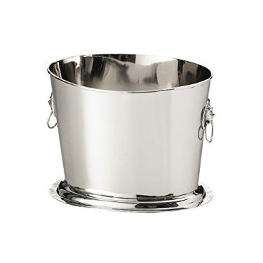 Imagem de BALDE P/VINHO E CHAMPANHE DE AÇO INOX NIQUELADO 30x25x22cm