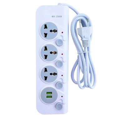Imagem de Extensão Elétrica Régua 3 Tomadas 2 Usb Filtro Linha Energia Bivolt
