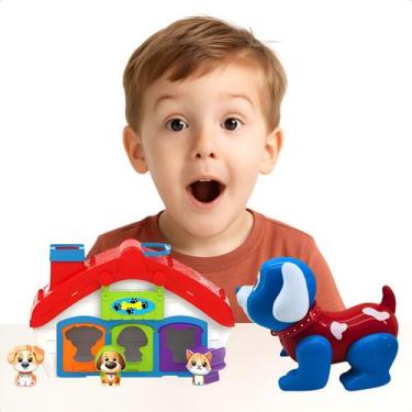 Imagem de Kit 2 Brinquedos Kit Criança Casinha De Cachorrinhos Cachorro Brincalh