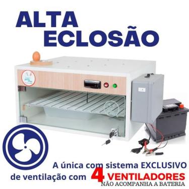 Imagem de Chocadeira Elétrica ALTA ECLOSÃO Automática Trivolt com 4 ventiladores