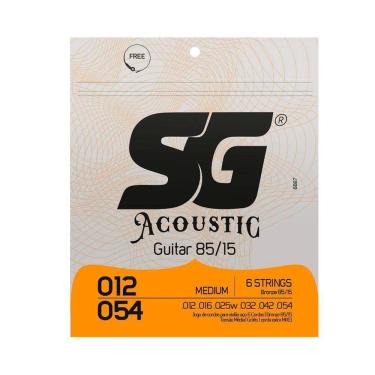 Imagem de Encordoamento Sg P/ Violão Aço Bronze 85/15 Medium 12/54 - Ec0467