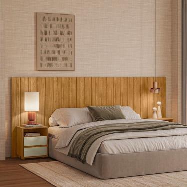 Imagem de Cabeceira Ripada Extensível 255cm X 136cm Frida CUMARU / OPALA