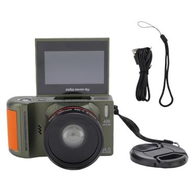 Imagem de Zopsc Câmera Digital 4K 64MP Com Tela Flip de 3 ", Zoom 18x, Foco Automático, Anti Shake, Wifi Fotografia Em Vlog de Vídeo Cames para Viagem, Detecção de Expressão Facial (Verde)