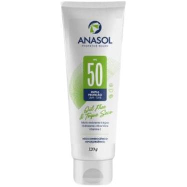 Imagem de Protetor Solar Oil Free Toque Seco FPS 50 120g - Anasol ', Branco, Sua