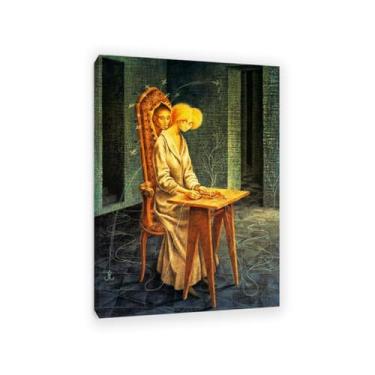 Imagem de SDYJ6GSW Remedios Varo Impressões de arte em tela pôster presença perturbadora pinturas famosas arte de parede arte surrealismo arte para sala de estar decoração de escritório em casa 100 x 70 cm