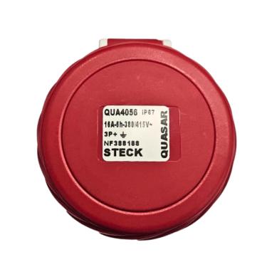 Imagem de Plugue Industrial Acoplamento Quasar 3P+T 380/415V 16A IP67 Cod. QUA4056 – Steck Plugue Industrial Acoplamento Quasar 3P+T 380/415V 16A IP67 Cód. QUA4056 – Steck