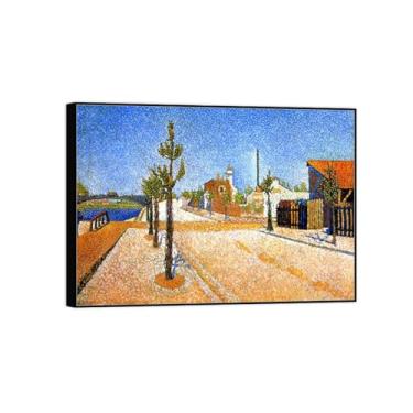Imagem de BMZFYBS Pintura famosa de arte de parede em tela para decoração de casa - pôster de moldura preta luz solar e impressões para sala de estar 50 x 70 cm 20 x 27 pol