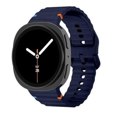 Imagem de SOLOLUP Pulseiras esportivas para Samsung Galaxy Watch 8 de 40 mm e 44 mm/Galaxy Watch 8 Classic de 46 mm, pulseira de silicone macio sem lacunas para Samsung Galaxy Watch 8 40 44/8 Classic de 46 mm