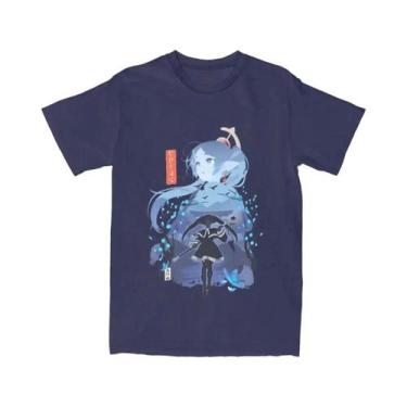 Imagem de Camiseta Unissex de Algodão Frieren: Silhouette Journeys End - Gola Re