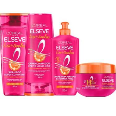 Imagem de Kit Novo Liso Dos Sonhos Loreal Elseve Mascara Creme Pentear - L'oreal