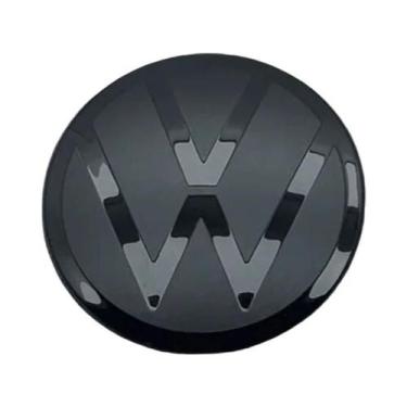 Imagem de Emblema De Carro Espelhado 3D Preto Para Volkswagen VW Golf Passat Pol