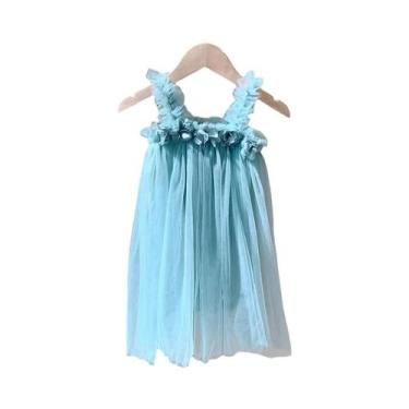 Imagem de Vestido de Menina Sereia com Tule 3D - Tamanhos 1 a 6 anos - 6 Cores, 