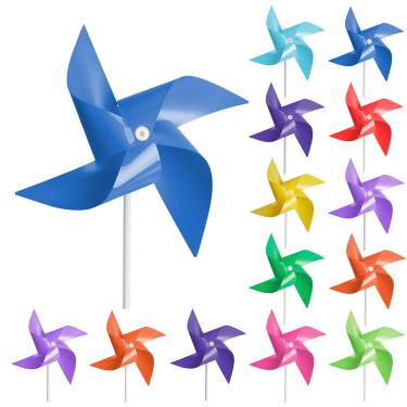 Imagem de Lousrnman Pacote com 150 cata-ventos para crianças, brinquedos divertidos de carnaval e lembrancinhas de festa faça você mesmo, giradores de vento para decoração ao ar livre para quintal e jardim, 10