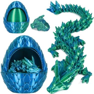 Imagem de iBuddy Ovos de dragão impressos em 3D, ovos de dragão surpresa, brinquedos fidget para crianças, dinossauros de cristal articulados para crianças, aniversários, decorações de Natal, presentes para