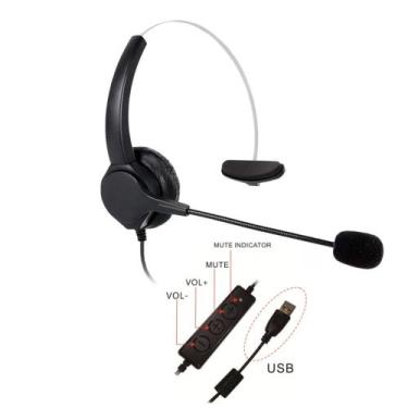 Imagem de HEADSET USB HS500 MUTE E USB 2.0. VoiceJoy Hands-Free Call Center - VO