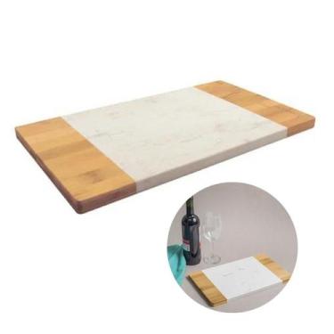 Imagem de TABUA DE FRIOS RETANGULAR BAMBU E MARMORE - OIKOS NATURAL  Ean :790819