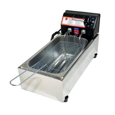 Imagem de Fritadeira Elétrica Industrial Compacta Cuba 3L  - Casinha Industrial 