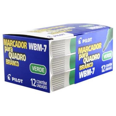 Imagem de Caixa com 12 Marcador de Quadro Branco WBM-7 Verde Pilot