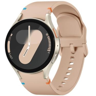 Imagem de DGege Pulseira esportiva esportiva de silicone macio compatível com Samsung Galaxy Watch 7 6 5 4 de 44 mm e 40 mm/para Galaxy Watch 5 Pro de 45 mm/Watch 6 4 Classic de 47 mm, 43 mm, 46 mm e 42 mm