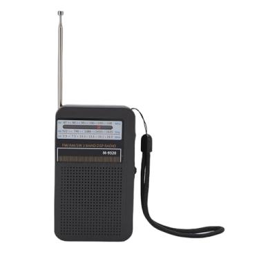 Imagem de Heayzoki Rádio Portátil AM FM, Bateria Retro Operável Rádio Portátil Com Antena, Alto -falante Incorporado e Bateria Recarregável de 500mAh, Compacto para Corrida de Caminhada (Preto)