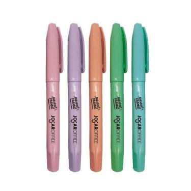 Imagem de Marca-Texto Pastel Jocar Office Slim Kit com 5 Cores - Leonora