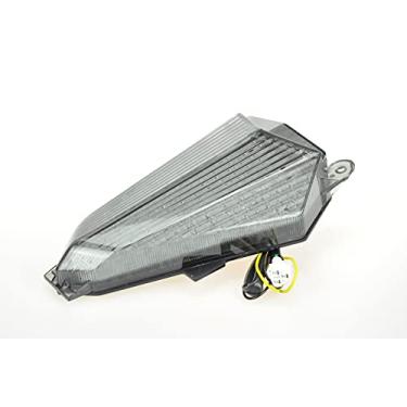 Imagem de Compatível com Yamaha 2006-2007 R6; luz traseira de freio LED fumê + indicadores de seta integrados