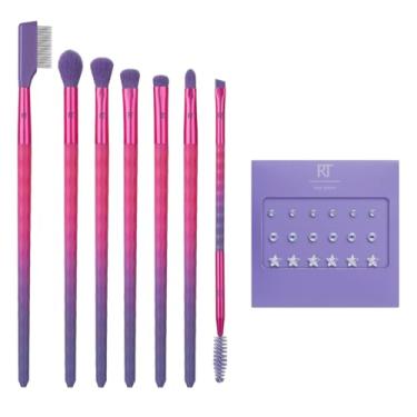 Imagem de Real Techniques Conjunto de pincéis de maquiagem, 8 peças, edição limitada, roxo/rosa