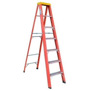 Imagem de Escada Tesoura Residencial em Fibra 7 Degraus 2,10 Metros - WBERTOLO