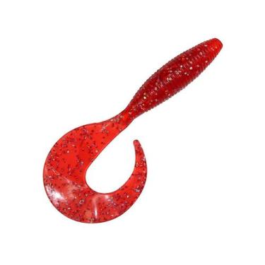 Imagem de Isca Artificial Action Plastics Mag Grub Macia 10cm Cor Vermelho/Prata