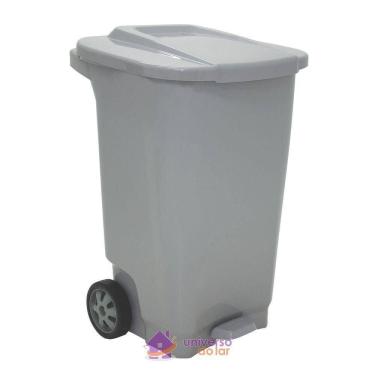 Imagem de Lixeira Tramontina T-force 100 L Cinza Com Rodas Tramontina