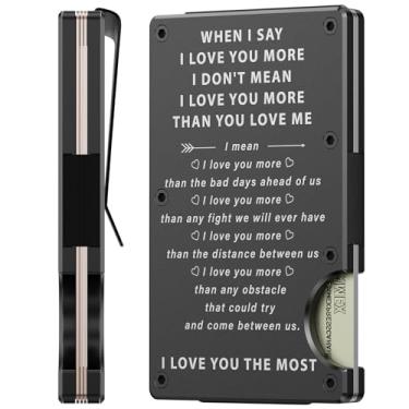 Imagem de Carteira masculina de metal com clipe para dinheiro: carteira masculina fina minimalista, carteira masculina fina, carteira tática de alumínio, carteira com suporte de cartão de crédito para homens