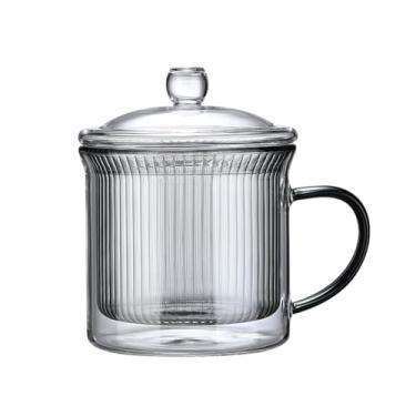 Imagem de Timelesslong Canecas de café de parede dupla de 200 ml com alças de tampa, xícaras para café com leite, chá quente, cappuccino, mocha, cacau, bebidas quentes e frias, copos de café resistentes ao