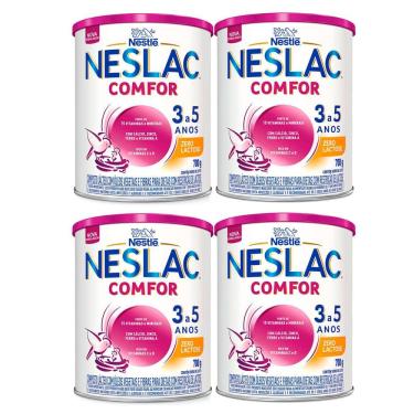 Imagem de Kit 4 Neslac Comfor Composto Lácteo Zero Lactose 700g
