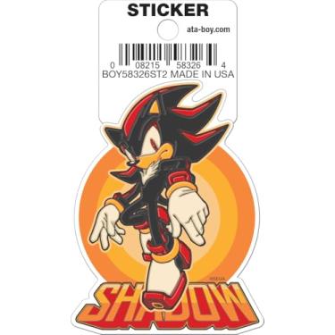 Imagem de Ata-Boy Adesivo de vinil Sonic The Hedgehog Shadow on Orange Die Cut 7,6 cm