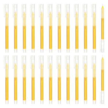 Imagem de PATIKIL 24 canetas coloridas de tinta gel, 0,5 mm, ponta extrafina, escrita suave, japonesa, secagem rápida, canetas esferográficas para escritório, papelaria, sala de aula, professores, amarelas
