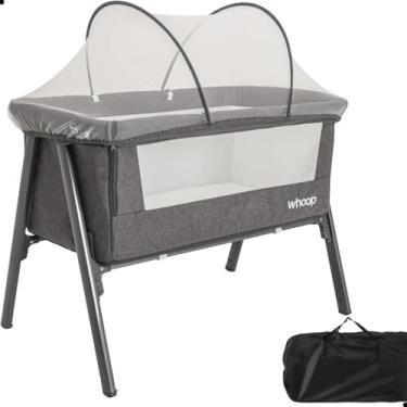Imagem de Berço Portátil Infantil Encaixa Na Cama Lado A Lado Moises - Benibee Sleep (MELAGE GRAFITE)
